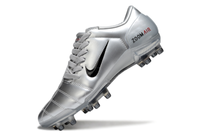 Nike Air Zoom Total 90 III FG Football Boots - Silver/Black/Red