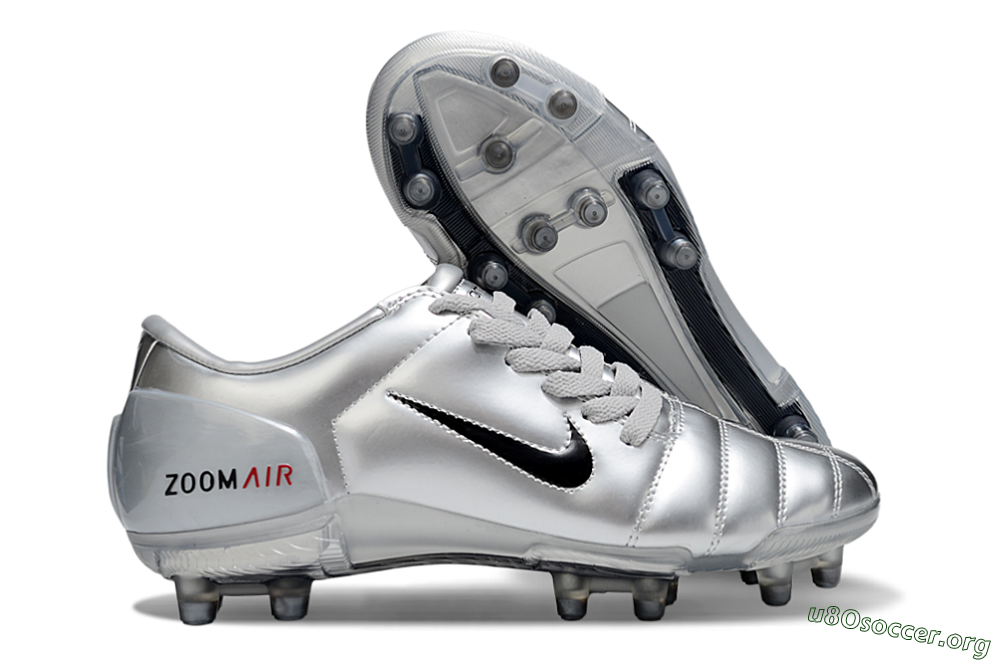 Nike Air Zoom Total 90 III FG Football Boots - Silver/Black/Red 2
