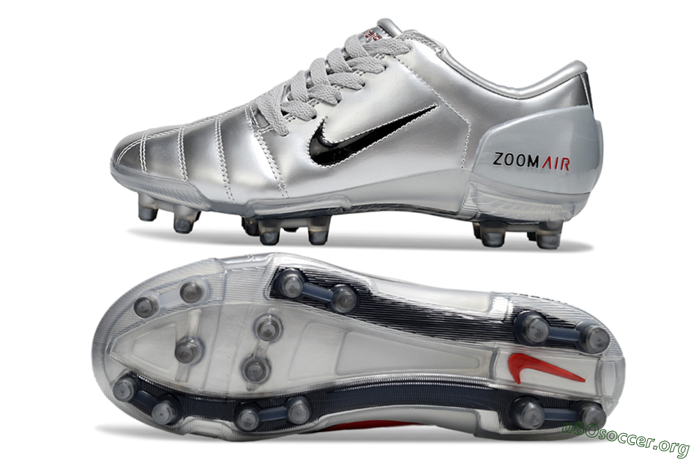 Nike Air Zoom Total 90 III FG Football Boots - Silver/Black/Red 1
