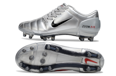 Nike Air Zoom Total 90 III FG Football Boots - Silver/Black/Red