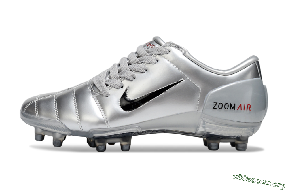 Nike Air Zoom Total 90 III FG Football Boots - Silver/Black/Red 3