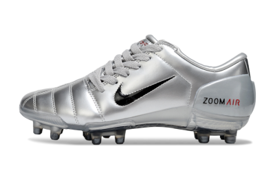 Nike Air Zoom Total 90 III FG Football Boots - Silver/Black/Red