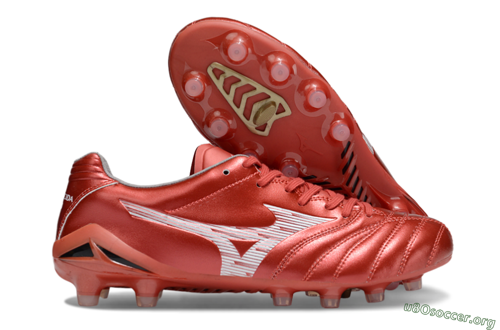 Mizuno Morelia Neo 4 FG Football Boots - Red/White 2