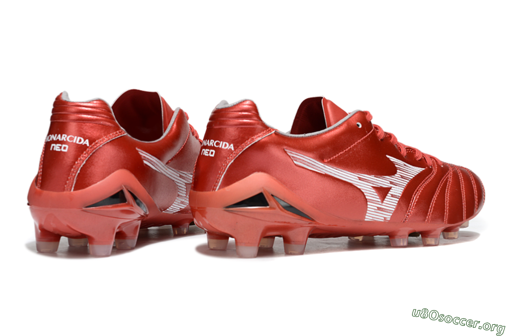 Mizuno Morelia Neo 4 FG Football Boots - Red/White 6