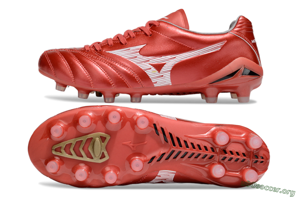 Mizuno Morelia Neo 4 FG Football Boots - Red/White 1
