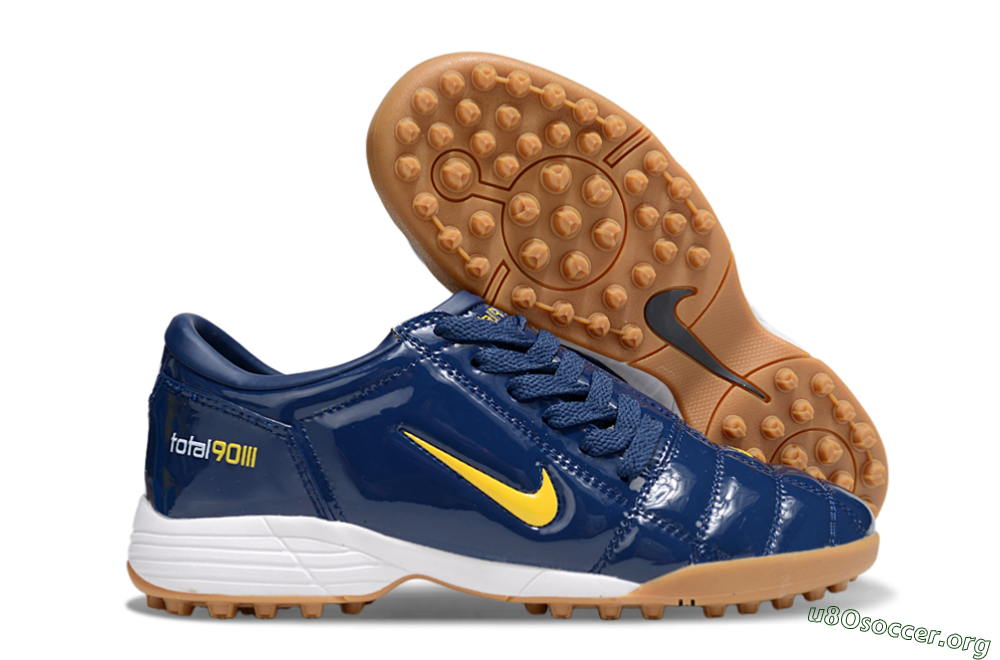 Nike Total 90 III TF Football Shoes - Blue/Yellow/White 2