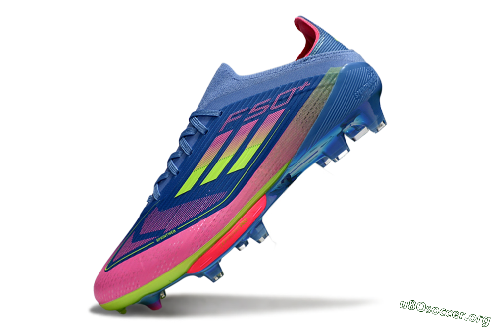 Adidas F50+ Lightstrike Pro FG Football Boots - Blue/Pink/Yellow 6