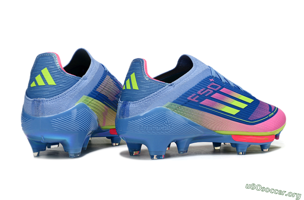 Adidas F50+ Lightstrike Pro FG Football Boots - Blue/Pink/Yellow 7