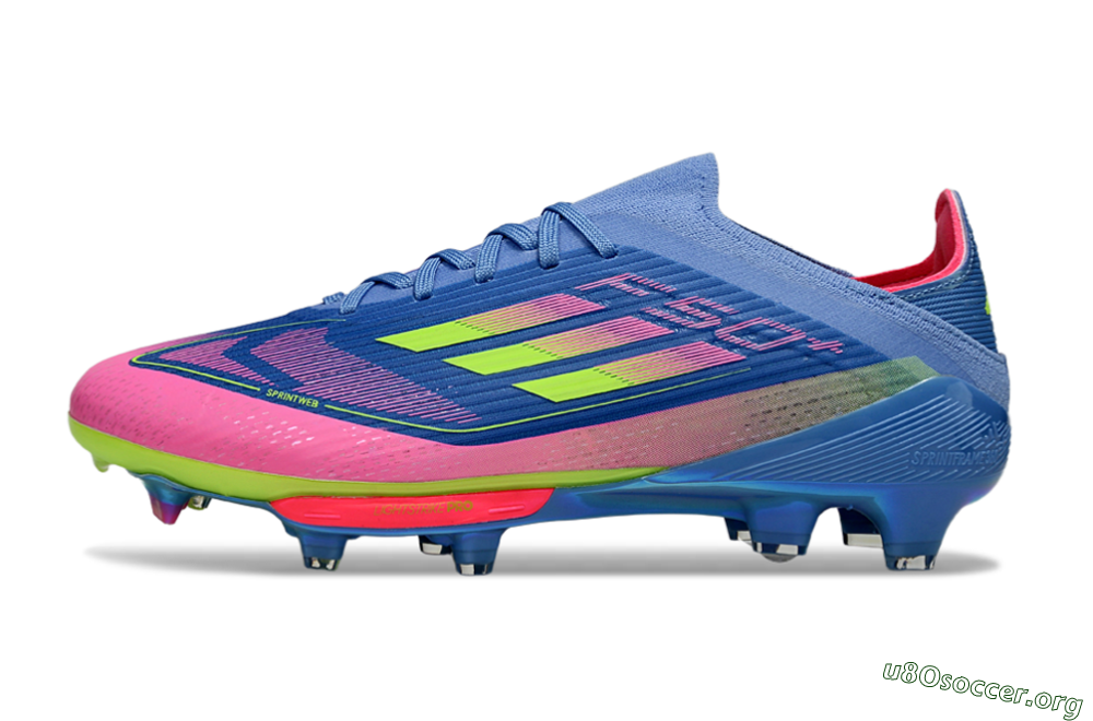 Adidas F50+ Lightstrike Pro FG Football Boots - Blue/Pink/Yellow 3