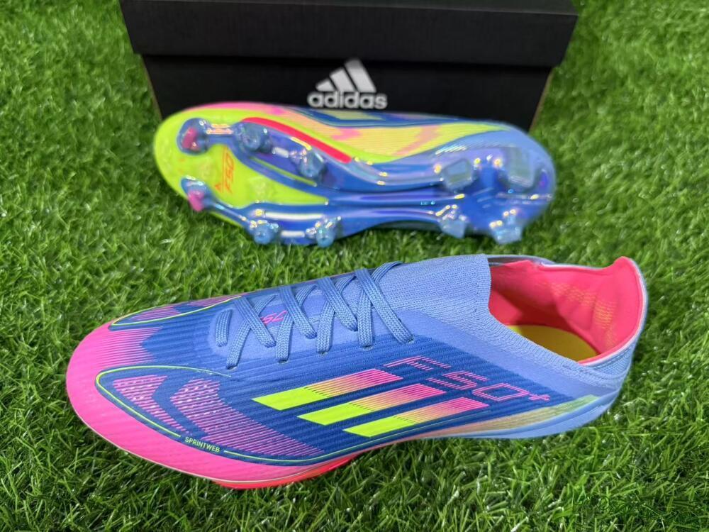 Adidas F50+ Lightstrike Pro FG Football Boots - Blue/Pink/Yellow