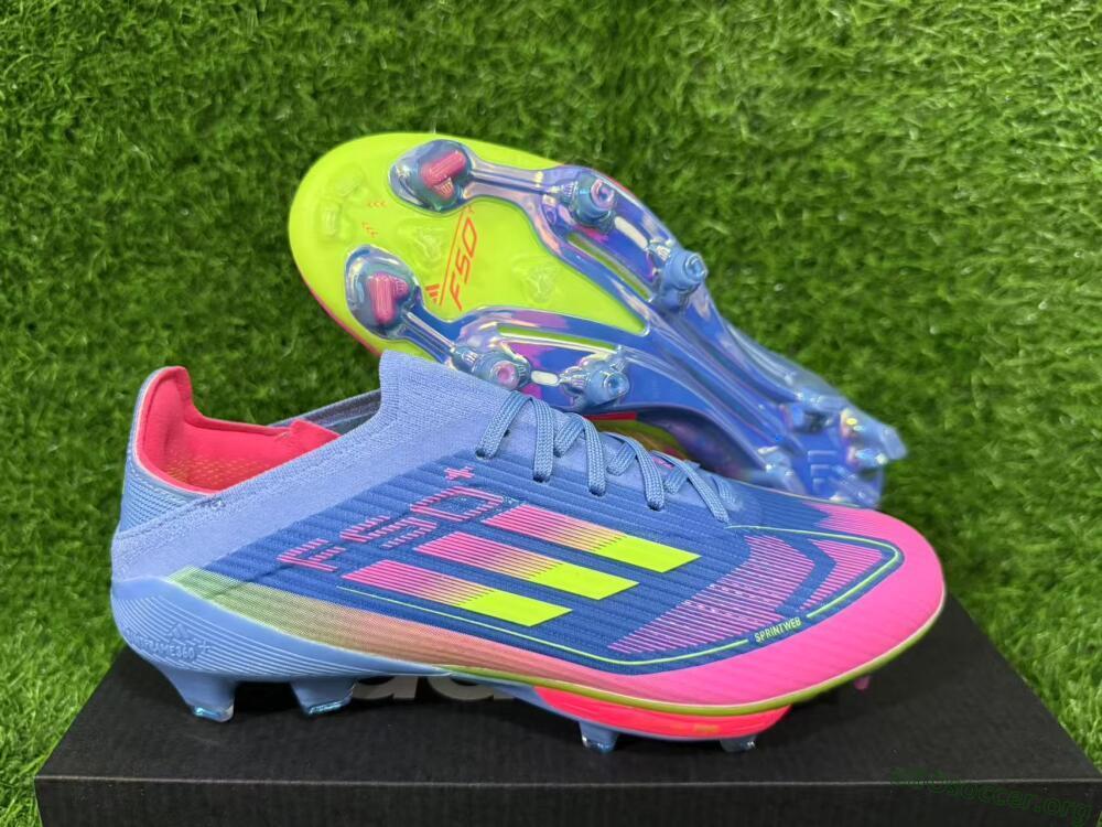 Adidas F50+ Lightstrike Pro FG Football Boots - Blue/Pink/Yellow
