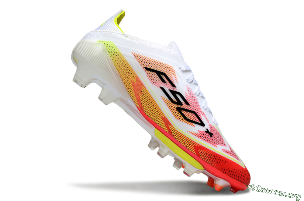 Adidas F50+ Lightstrike Pro FG Football Boots - White/Red/Black 5