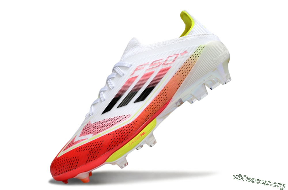 Adidas F50+ Lightstrike Pro FG Football Boots - White/Red/Black 6