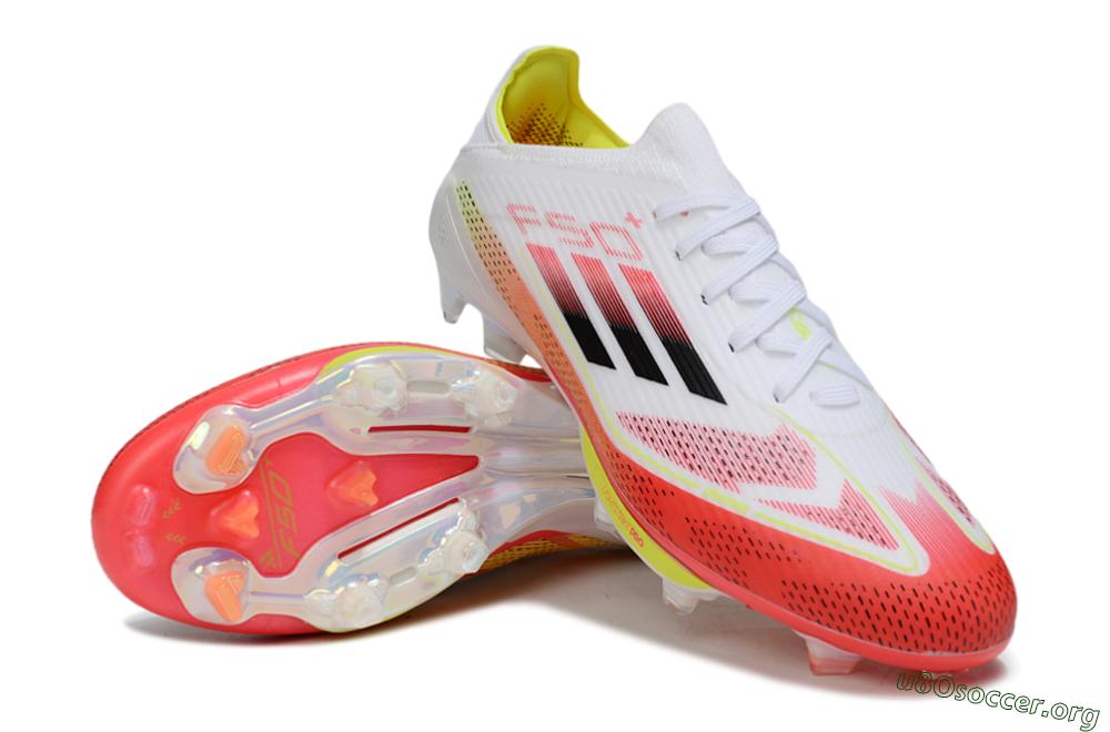 Adidas F50+ Lightstrike Pro FG Football Boots - White/Red/Black 4