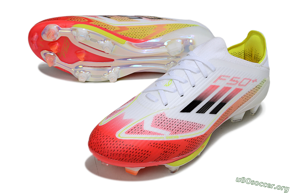 Adidas F50+ Lightstrike Pro FG Football Boots - White/Red/Black 0