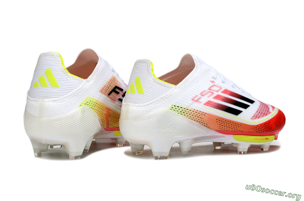 Adidas F50+ Lightstrike Pro FG Football Boots - White/Red/Black 7