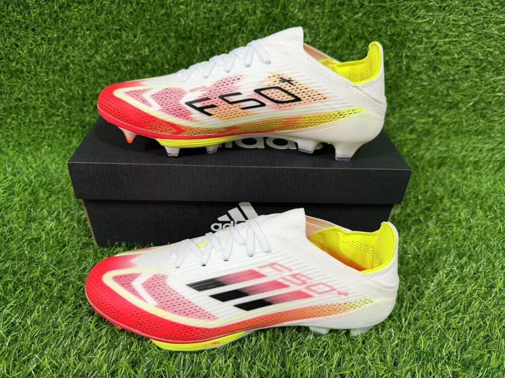 Adidas F50+ Lightstrike Pro FG Football Boots - White/Red/Black