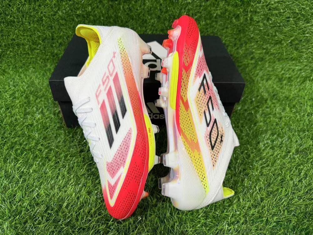 Adidas F50+ Lightstrike Pro FG Football Boots - White/Red/Black