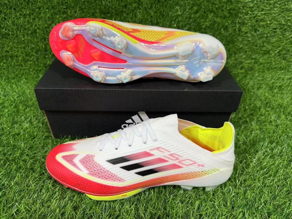 Adidas F50+ Lightstrike Pro FG Football Boots - White/Red/Black