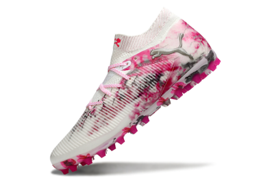 Puma Future 8 Ultimate MG Football Boots - White/Pink/Silver