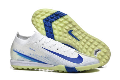 Nike Air Zoom Mercurial Vapor 16 Elite TF Football Shoes - White/Blue/Beige