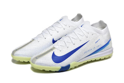 Nike Air Zoom Mercurial Vapor 16 Elite TF Football Shoes - White/Blue/Beige