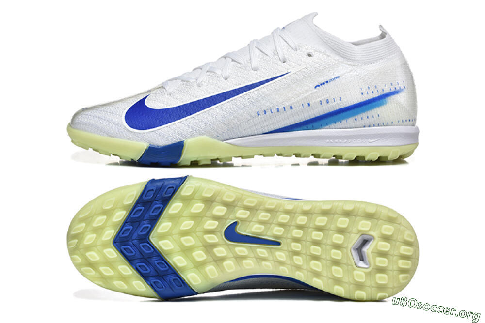 Nike Air Zoom Mercurial Vapor 16 Elite TF Football Shoes - White/Blue/Beige 1