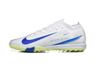 Nike Air Zoom Mercurial Vapor 16 Elite TF Football Shoes - White/Blue/Beige