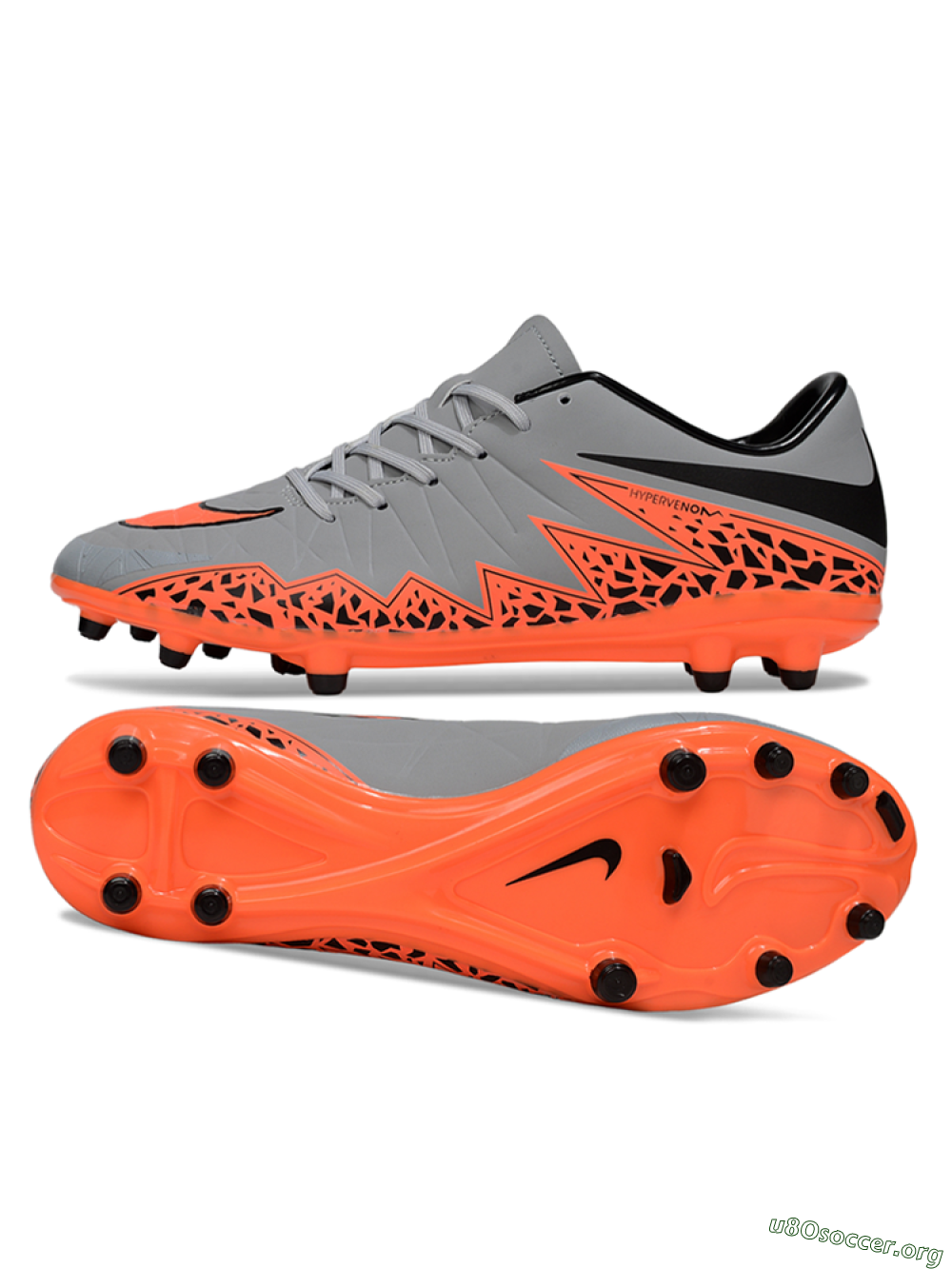 Nike Hypervenom Phantom II FG Football Boots - Grey/Black/Orange 1