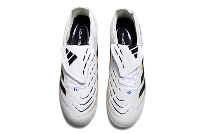 Adidas Predator 25 Elite Foldover Tongue TF Football Shoes - White/Black/Gold