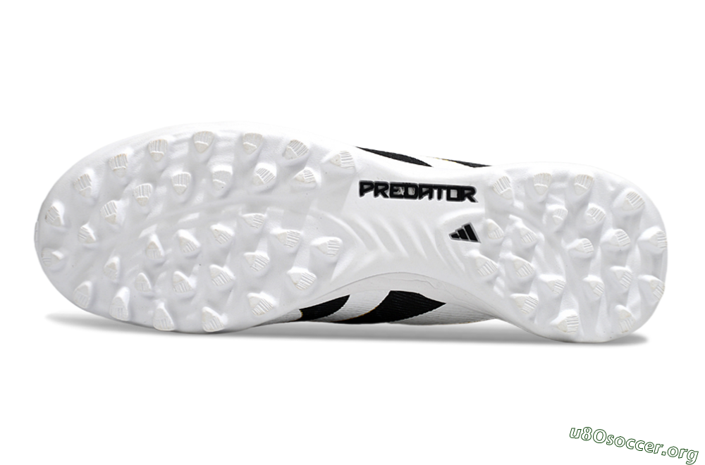 Adidas Predator 25 Elite Foldover Tongue TF Football Shoes - White/Black/Gold 6