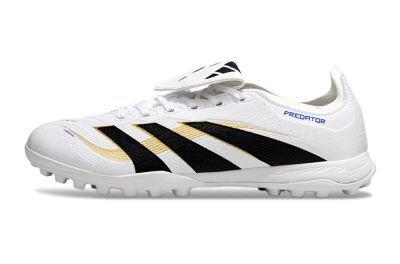Adidas Predator 25 Elite Foldover Tongue TF Football Shoes - White/Black/Gold