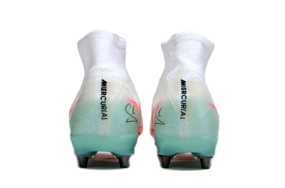 Nike Air Zoom Mercurial Superfly 10 Elite SG Football Boots - White/Jade/Pink