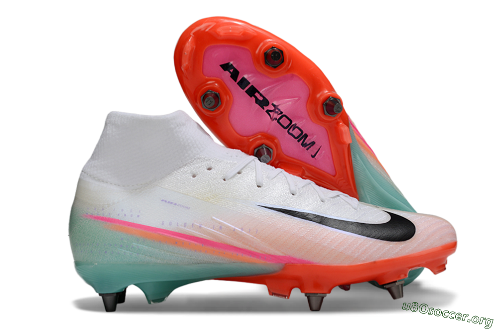 Nike Air Zoom Mercurial Superfly 10 Elite SG Football Boots - White/Jade/Pink 2
