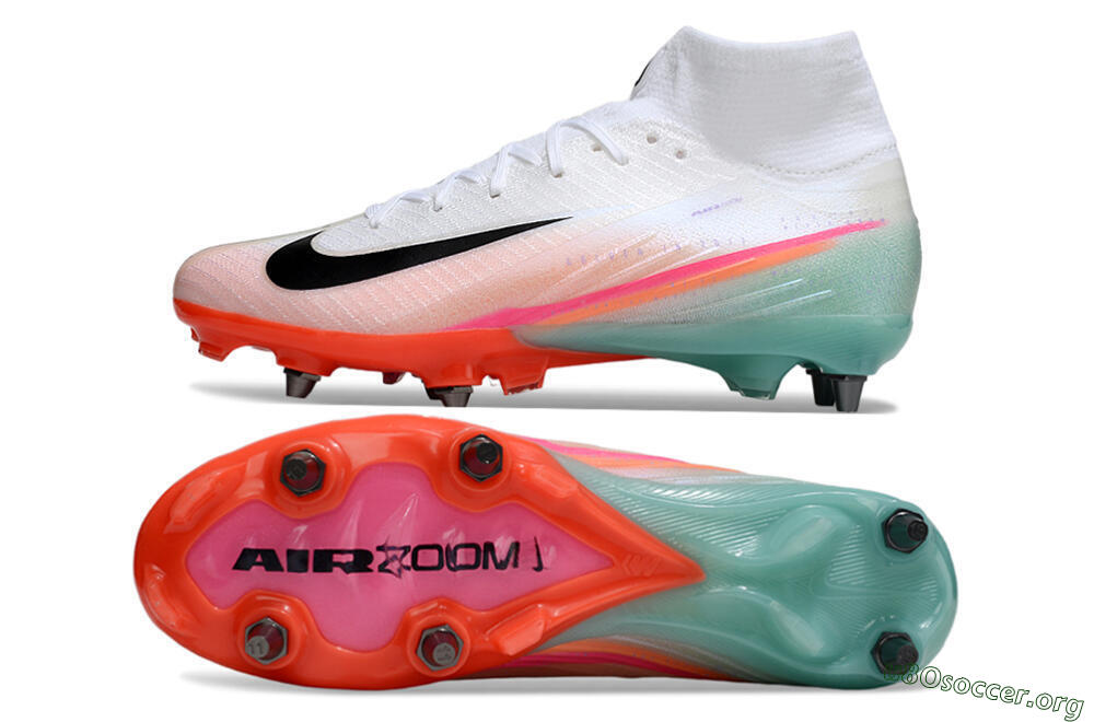 Nike Air Zoom Mercurial Superfly 10 Elite SG Football Boots - White/Jade/Pink 1