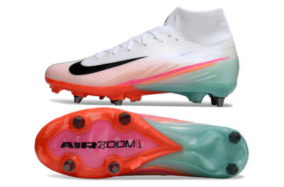 Nike Air Zoom Mercurial Superfly 10 Elite SG Football Boots - White/Jade/Pink