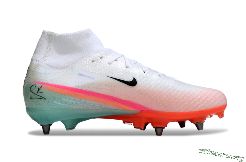 Nike Air Zoom Mercurial Superfly 10 Elite SG Football Boots - White/Jade/Pink 6