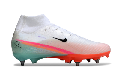 Nike Air Zoom Mercurial Superfly 10 Elite SG Football Boots - White/Jade/Pink