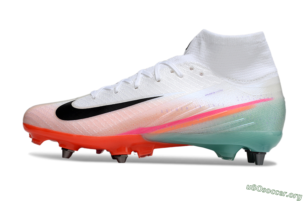 Nike Air Zoom Mercurial Superfly 10 Elite SG Football Boots - White/Jade/Pink 3