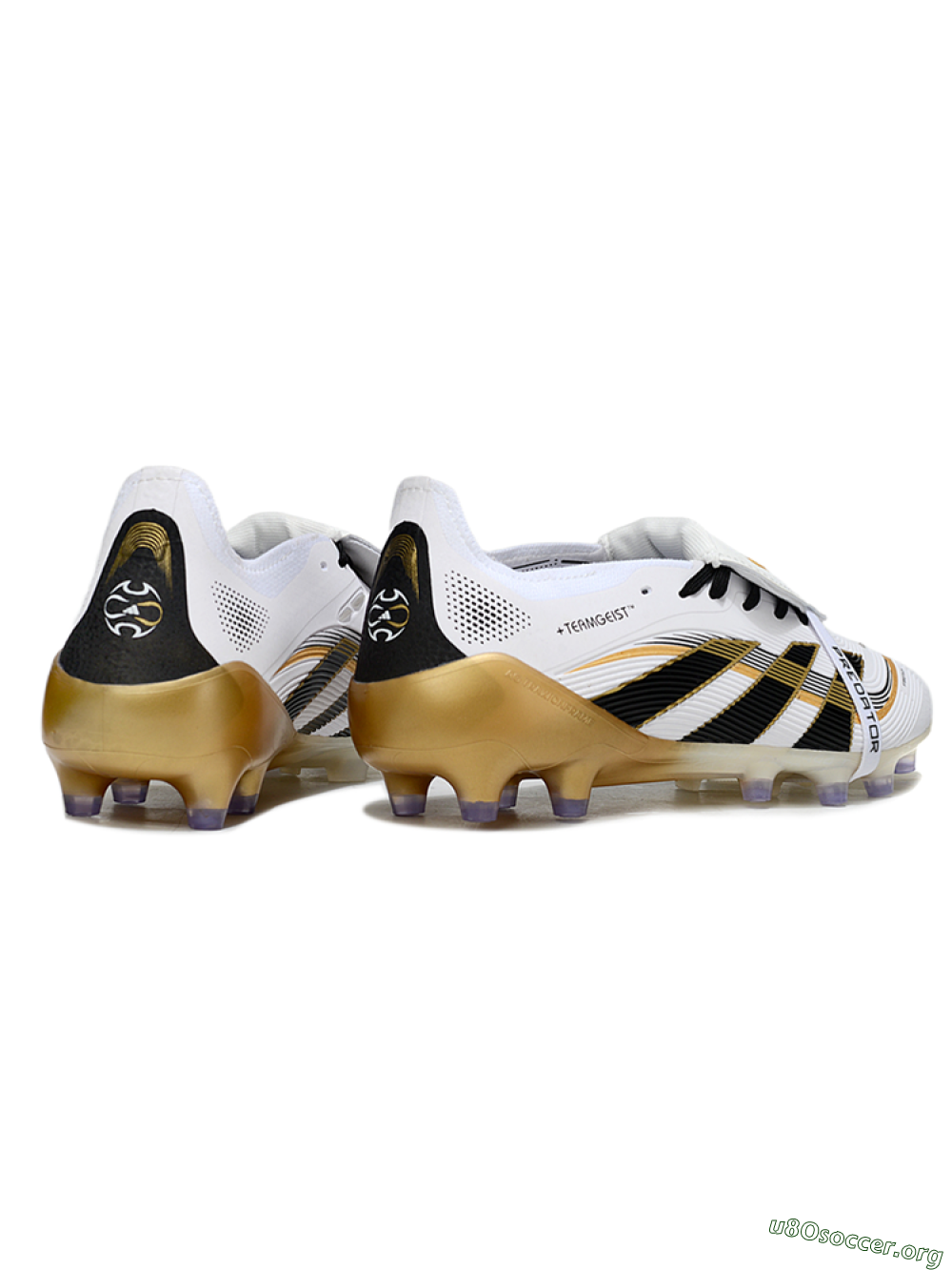 Adidas Predator 25 Elite Foldover Tongue FG Football Boots - White/Black/Gold 5