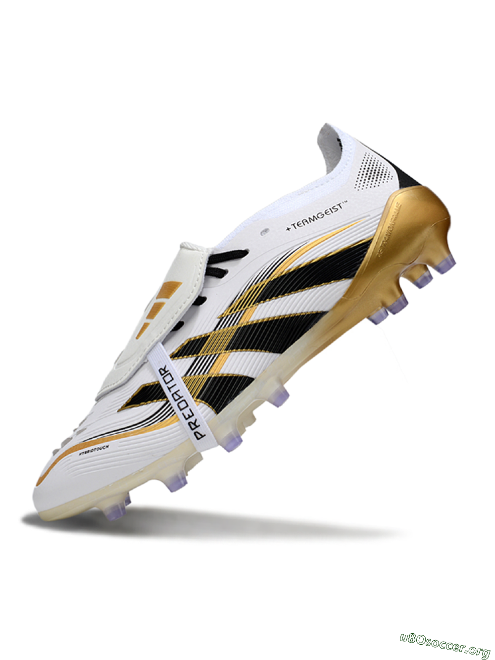 Adidas Predator 25 Elite Foldover Tongue FG Football Boots - White/Black/Gold 4