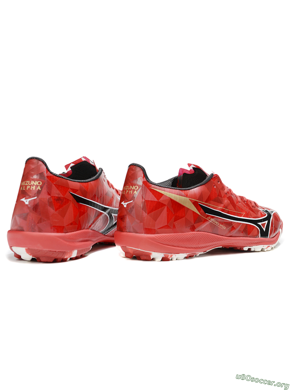 Mizuno Morelia Alpha Beta TF Football Shoes - Red/Black/White 6
