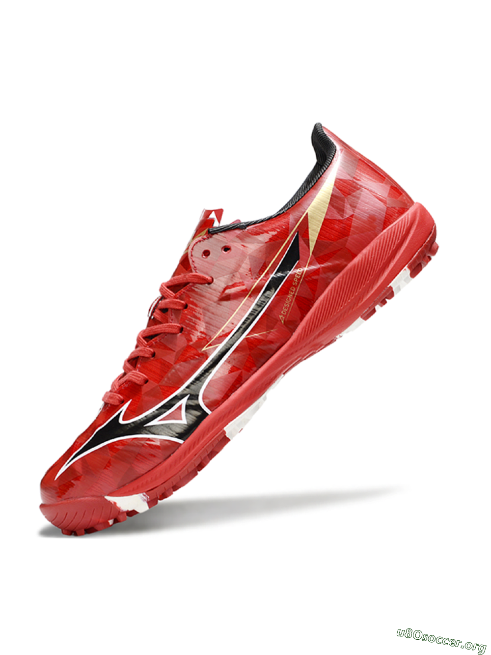 Mizuno Morelia Alpha Beta TF Football Shoes - Red/Black/White 5