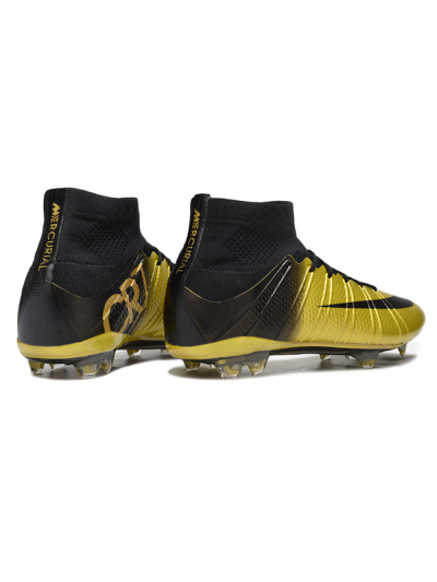 Nike Zoom Mercurial Superfly 4 Elite FG Football Boots - Gold/Black/White