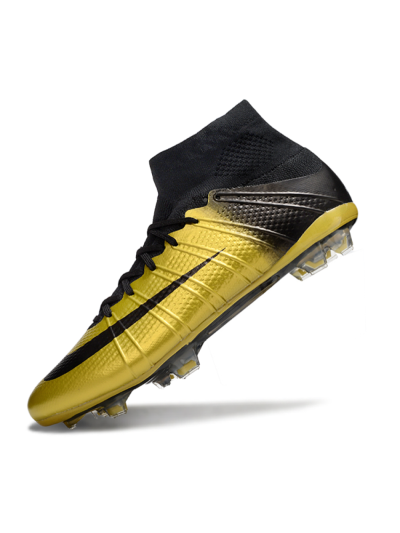 Nike Zoom Mercurial Superfly 4 Elite FG Football Boots - Gold/Black/White