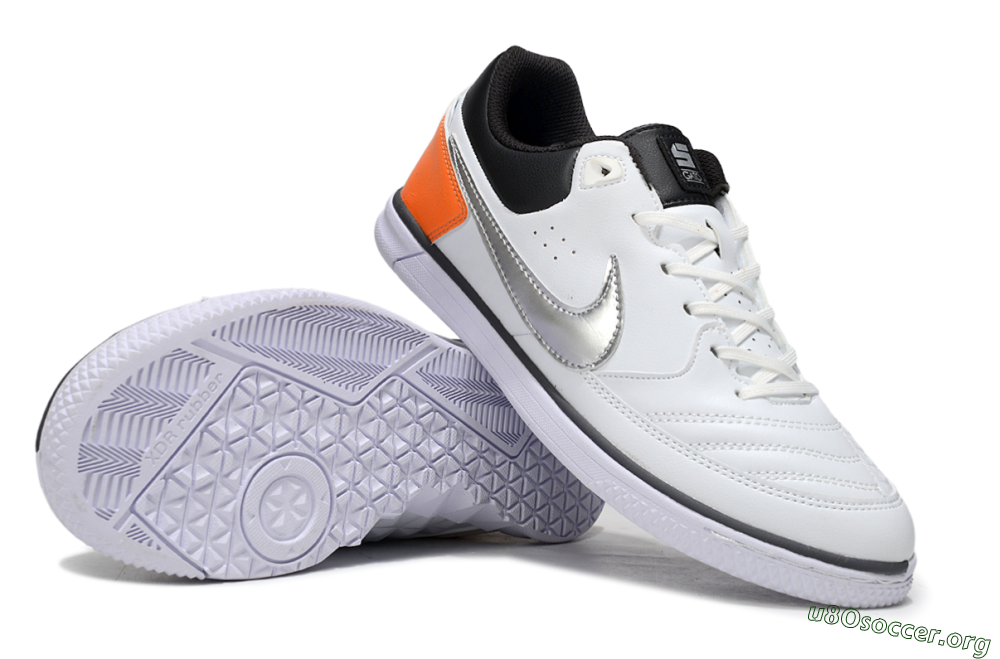 Nike Lunar Gato 2 IC Football Shoes - White/Silver/Black 1