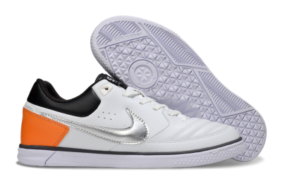 Nike Lunar Gato 2 IC Football Shoes - White/Silver/Black