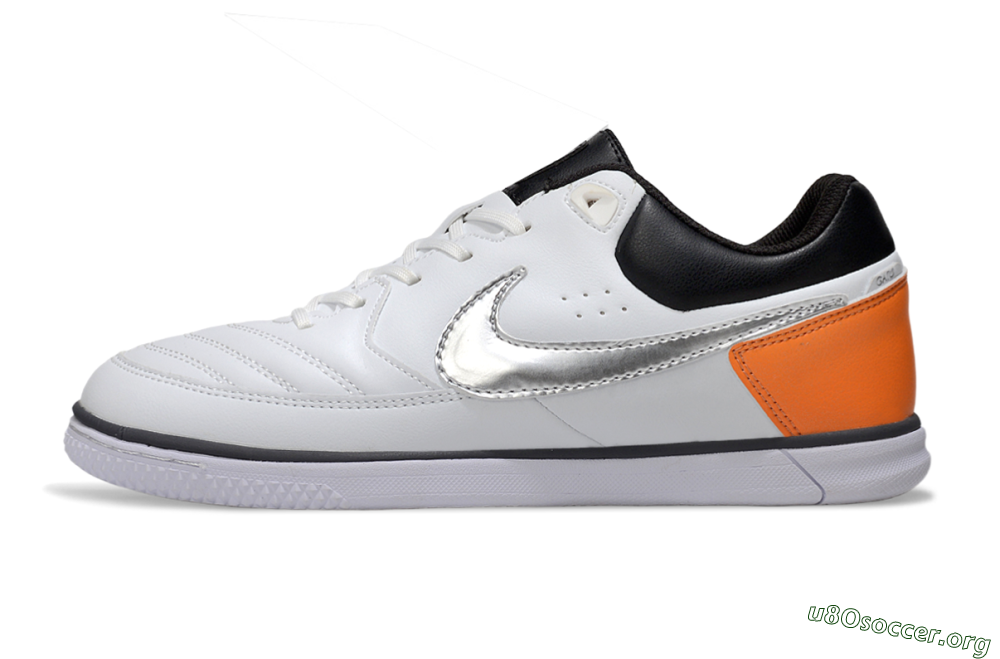 Nike Lunar Gato 2 IC Football Shoes - White/Silver/Black 3
