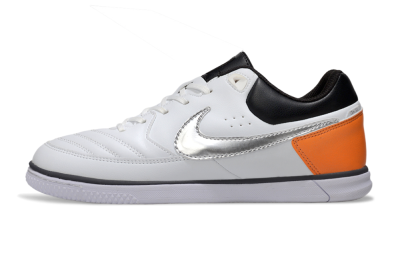 Nike Lunar Gato 2 IC Football Shoes - White/Silver/Black
