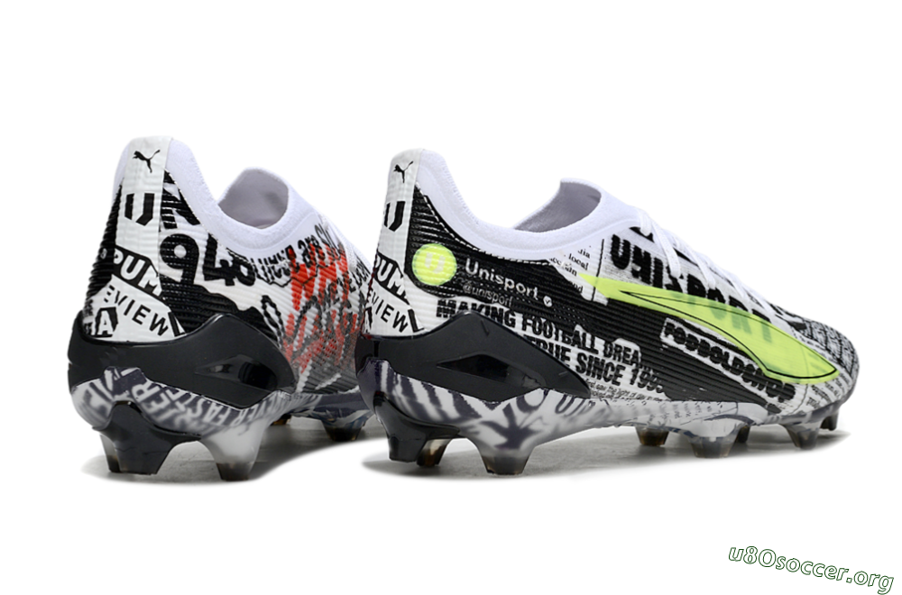 Puma Ultra Ultimate FG Football Boots - Black/White/Red 6